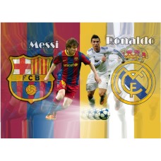 ElClassico Foaie zahar fotbal Messi vs Ronaldo 29x20cm